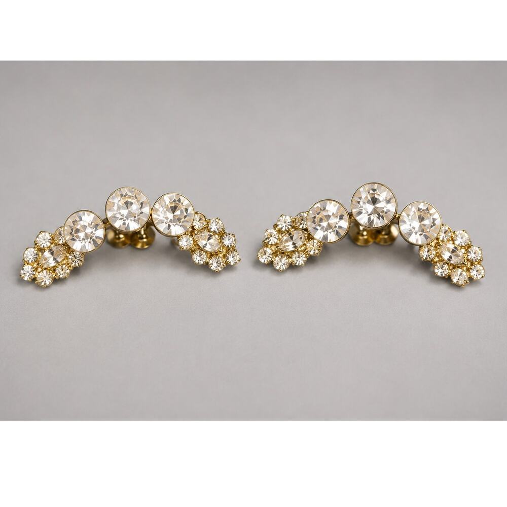 Vintage Brilliant Cut Rhinestone Shoe Clips, Mid-Century Shoe Jewelry /Accessory